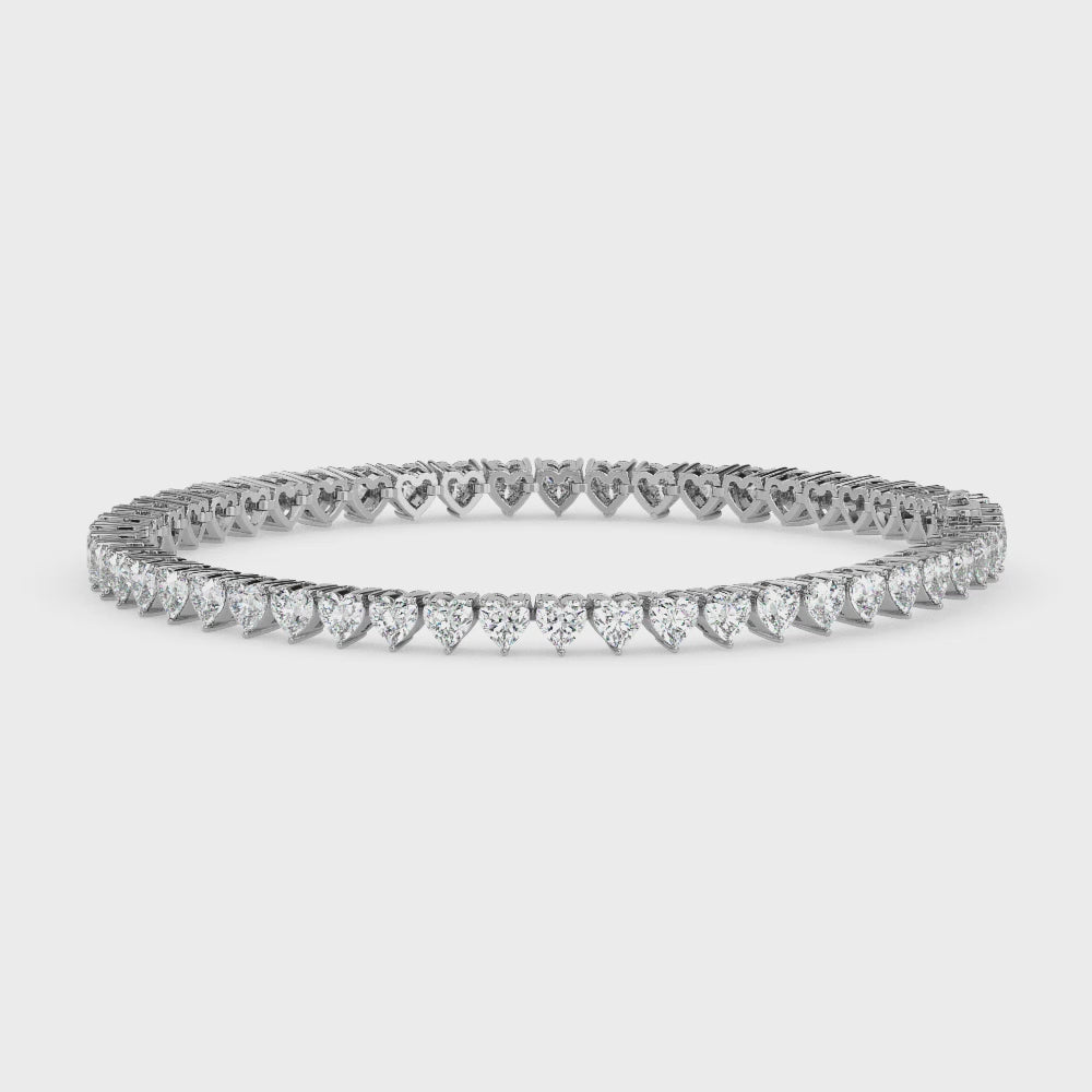 Heart Tennis Bracelet