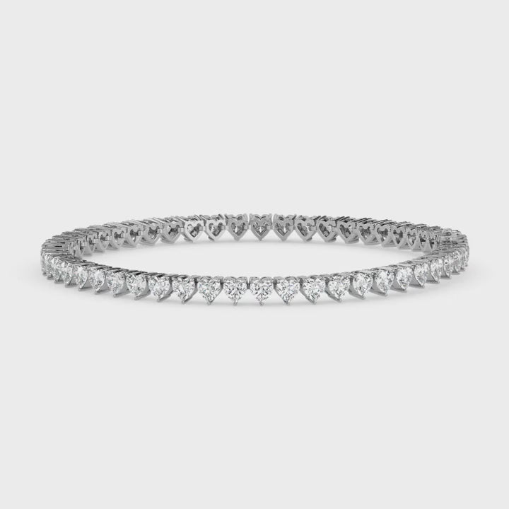 Heart Tennis Bracelet